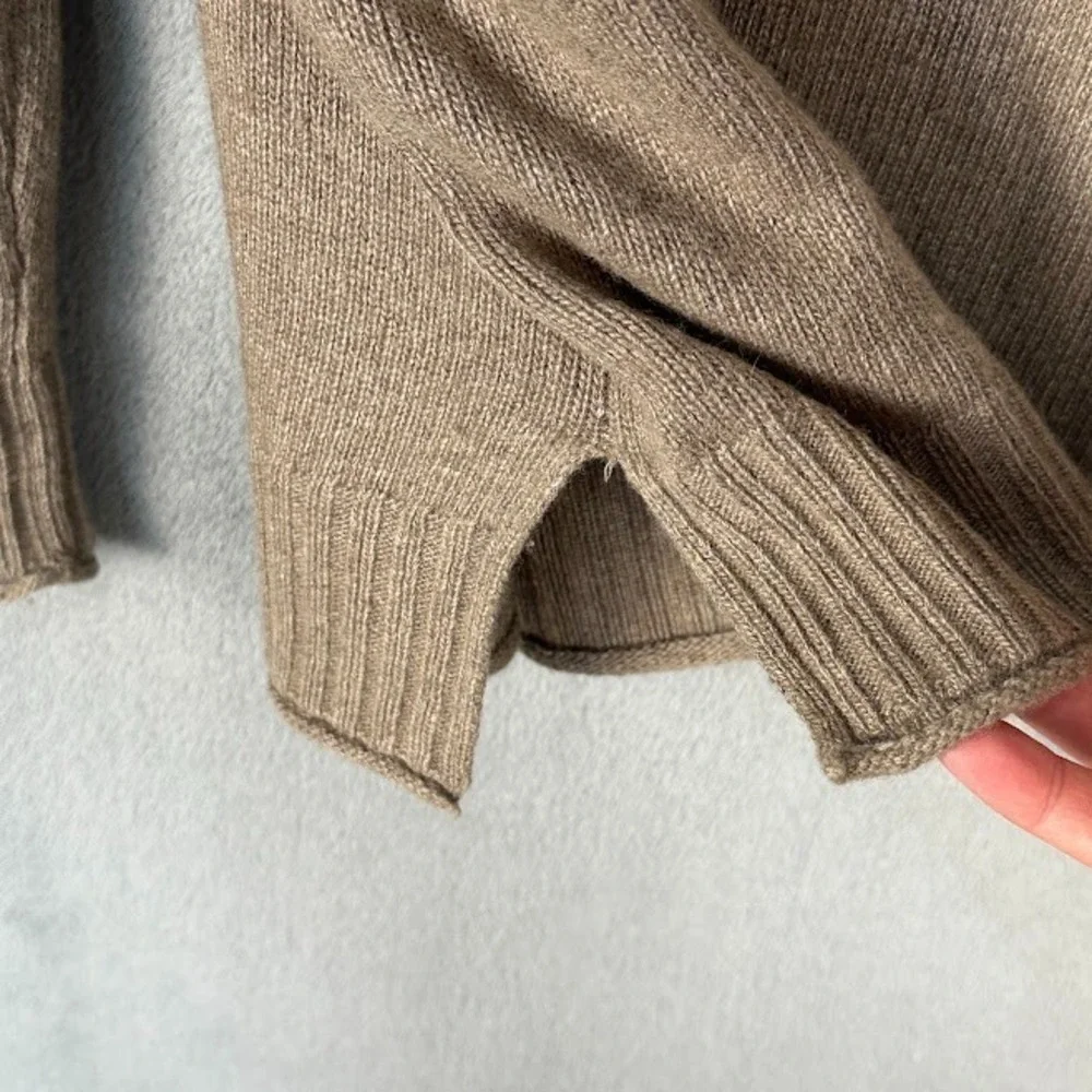 Jenni Kayne Everyday Sweater Womens 2X Brown Wool Cashmere Blend Quiet Luxury